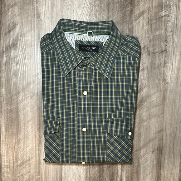 Ariat Pro Series Bear Western Long Sleeve Pearl Snap Button - XL - Picture 1 of 8